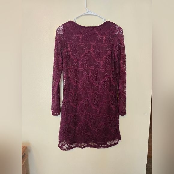 Charlotte Russe Purple Sheath Long Sleeve Dress - Picture 3 of 3